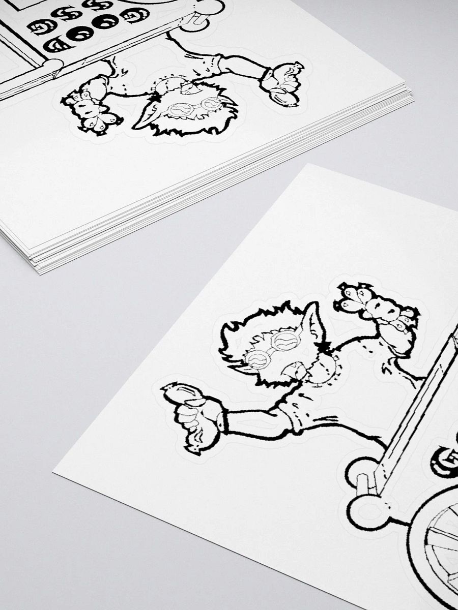 Gnomey's Good Sausages (Black) - Kiss Cut Stickers product image (4)