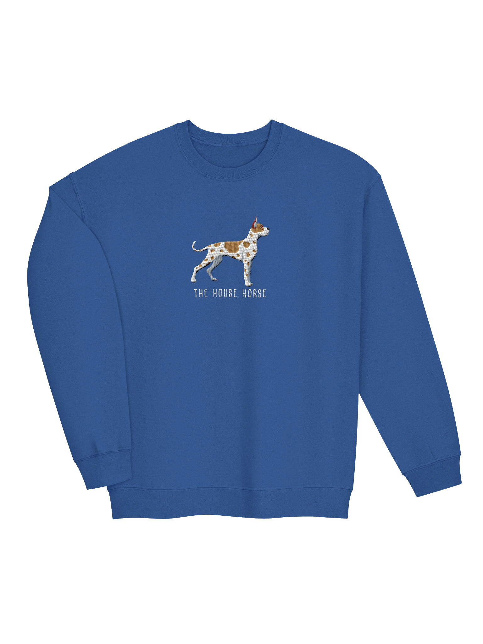 The House Horse Sweatshirt (Embroidered) of a Great Dane(Tan Harlequin, Cropped Ears) product image (11)