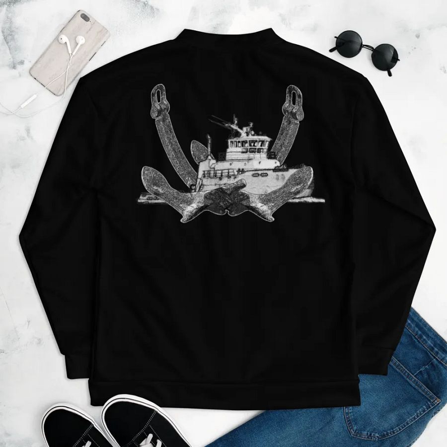 Twin Anchor Titan tug Black Bomber Jacket product image (9)