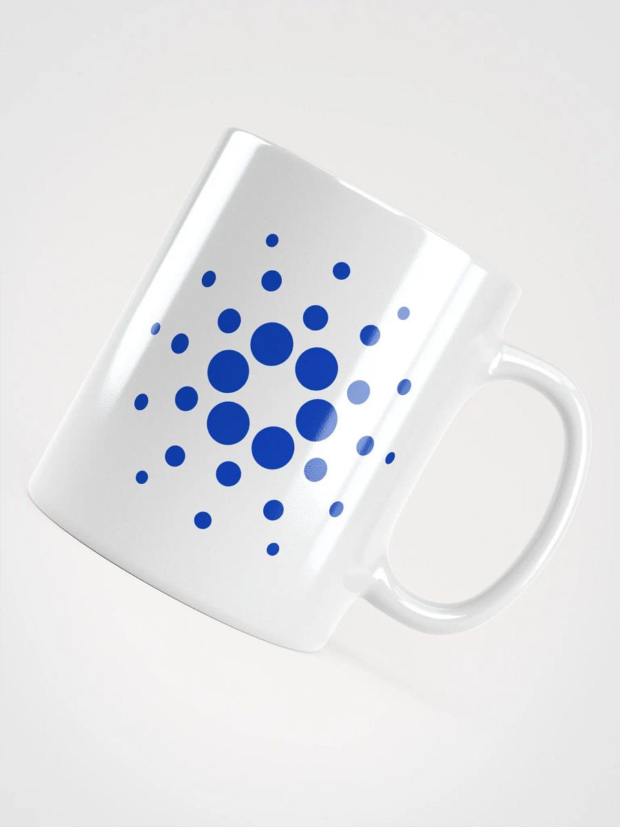 Cardano Logo White Glossy Mug product image (1)