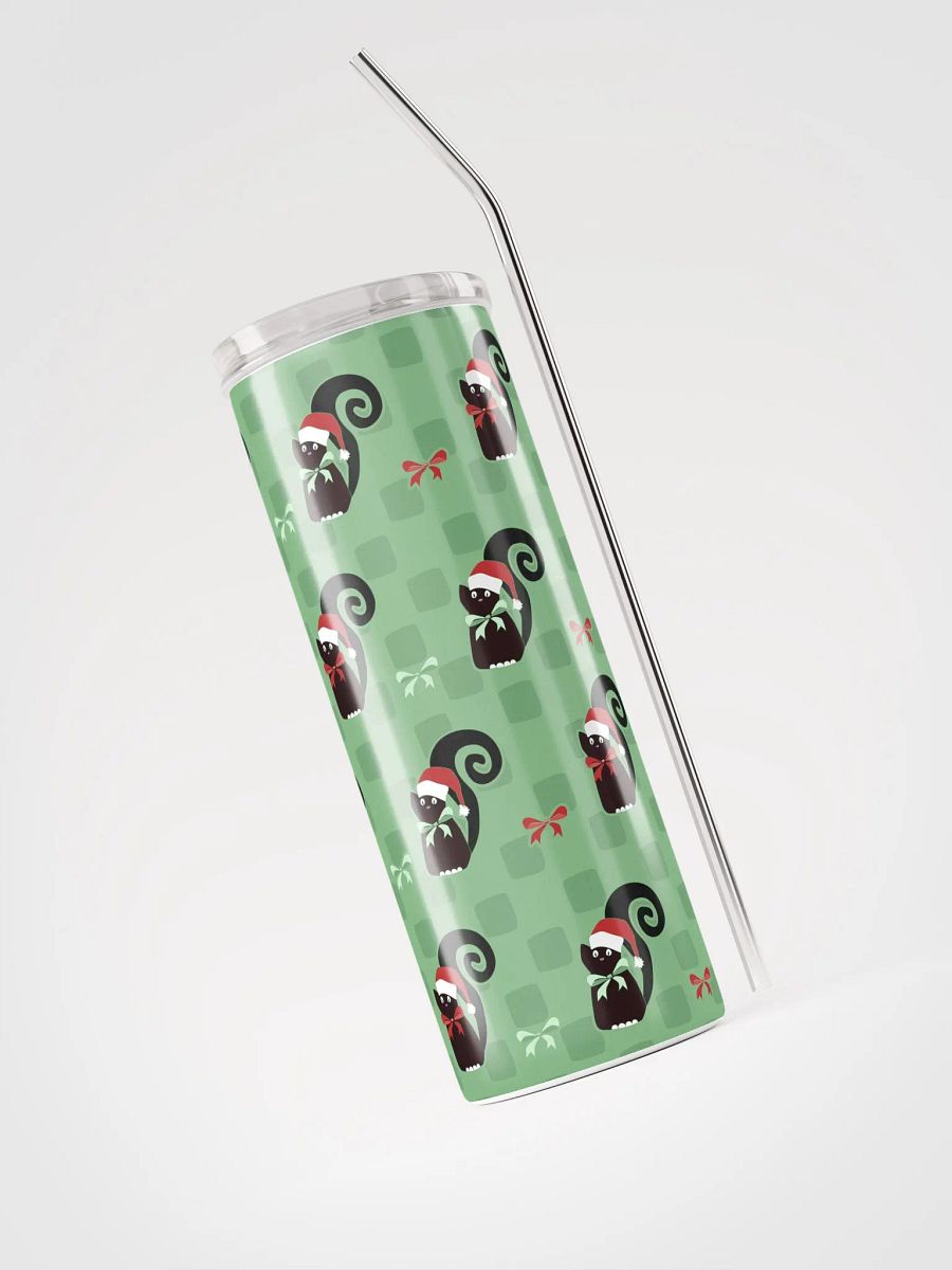 Christmas Kitties in a Row 20 oz Stainless Steel Tumbler – Green product image (10)