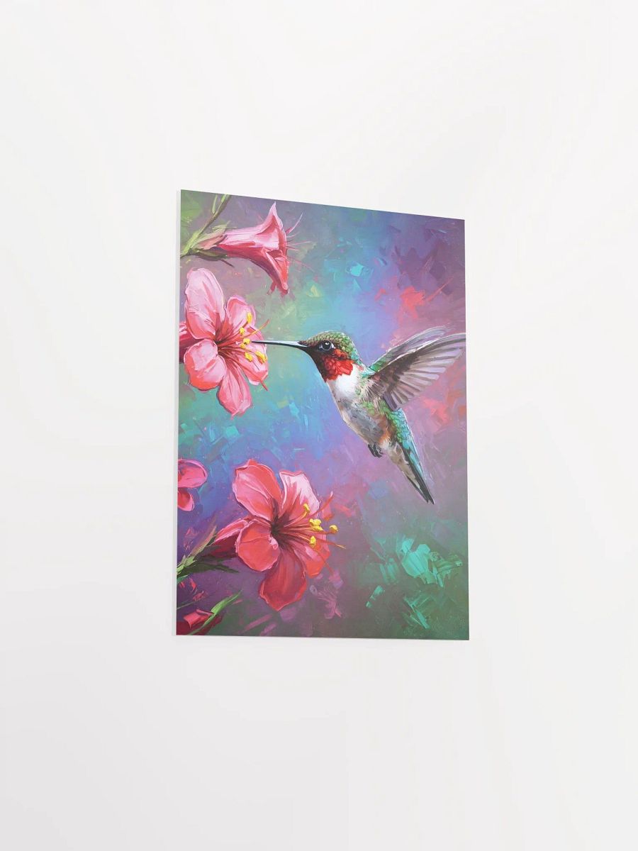 Whispering Blooms: Hummingbird Melody Poster product image (3)