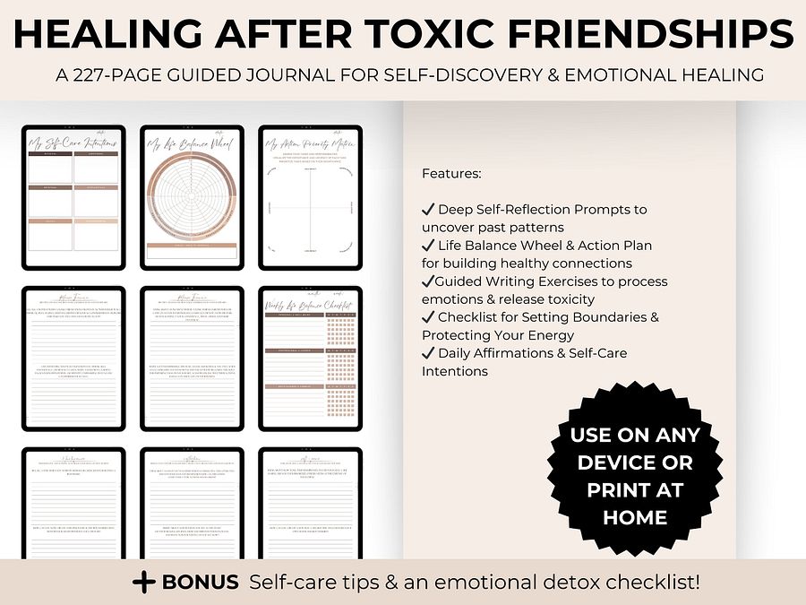 Toxic Friend Healing Journal – Break Free & Reclaim Your Energy product image (4)