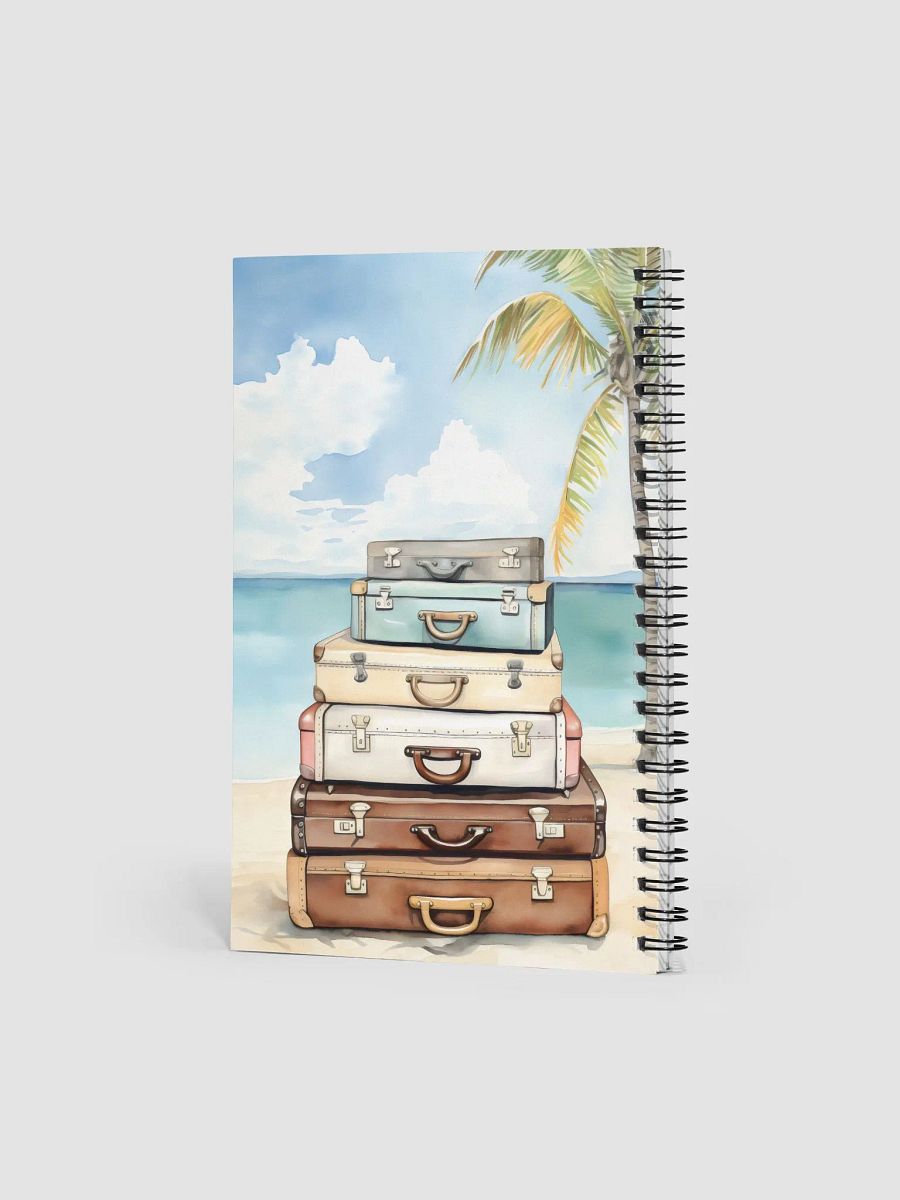 Sandy beach vintage suitcases notebook product image (2)