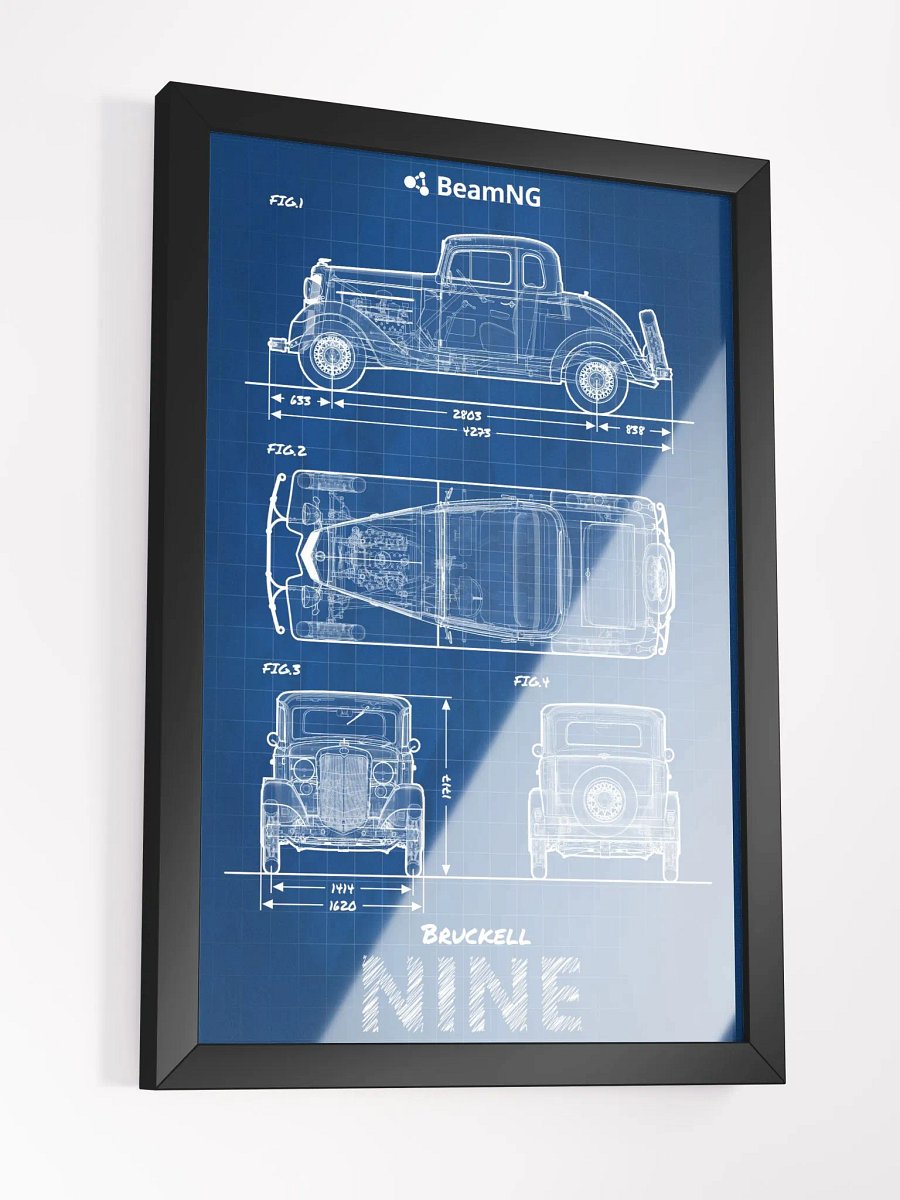 Framed Poster: Bruckell Nine Blueprint product image (2)