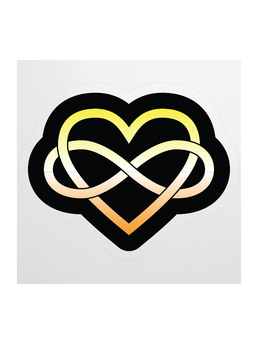 Maverique Pride Gradient Polyamory Infinity Heart Sticker product image (2)