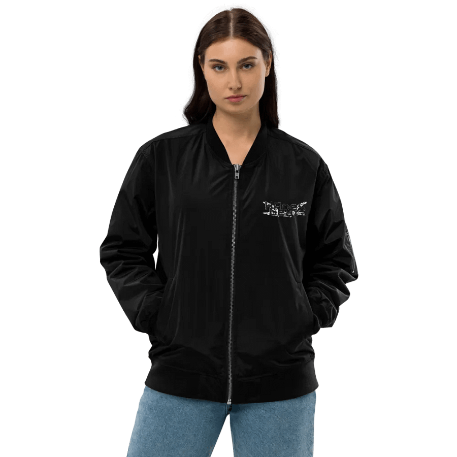 Premium Recycled Bomber - Embroidered - Black HApex Gear Black Logo product image (12)