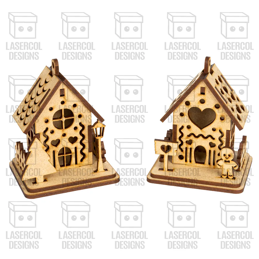 Christmas Houses Ornaments (8 Styles) - Laser Cut Files product image (7)