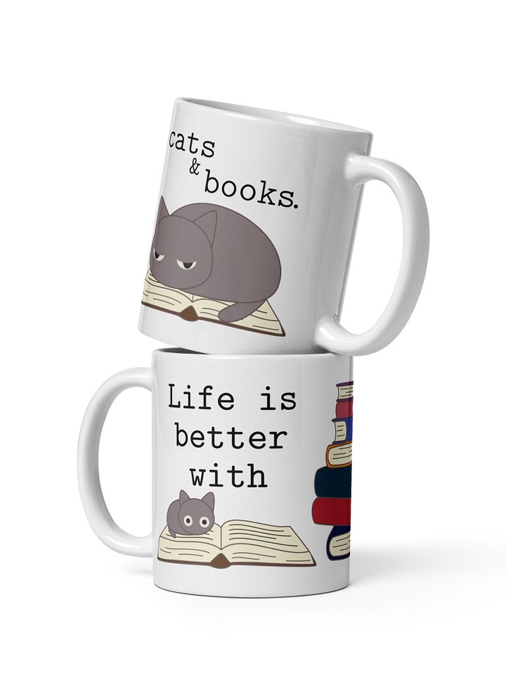 Life Is Better with Cats & Books 11 oz Mug product image (1)