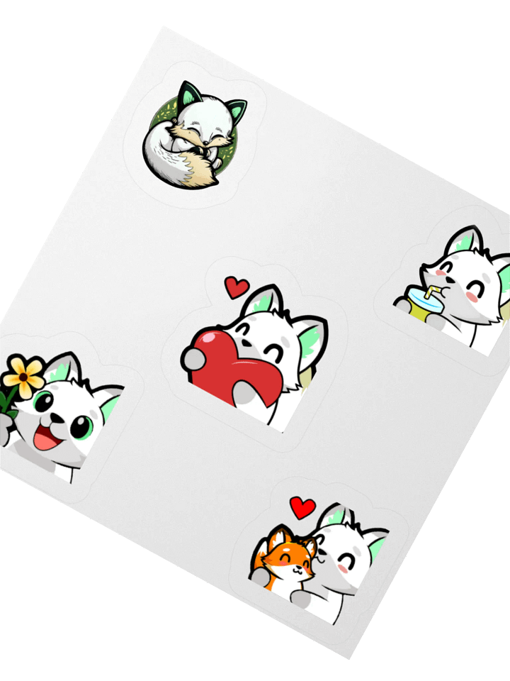 Fox emotes Cut Sticker Set product image (5)
