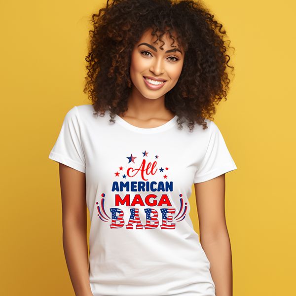 Patriotic All American MAGA Babe Tee product image (1)