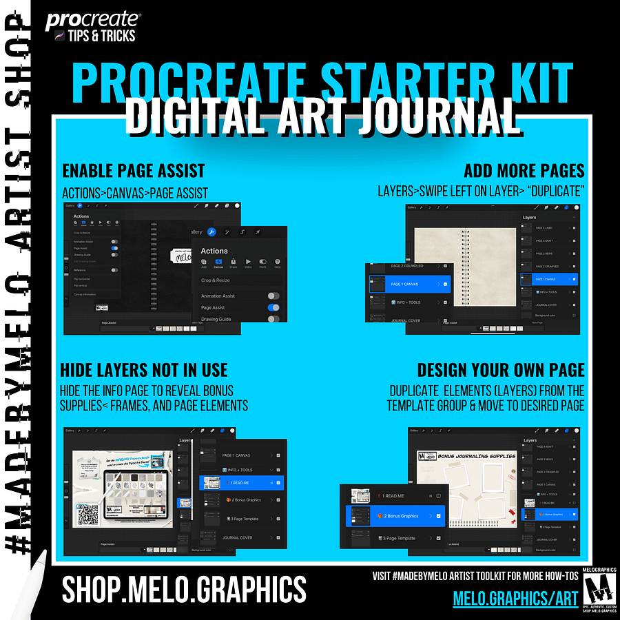 Procreate Digital Art Journal Starter Kit | #MadeByMELO product image (6)