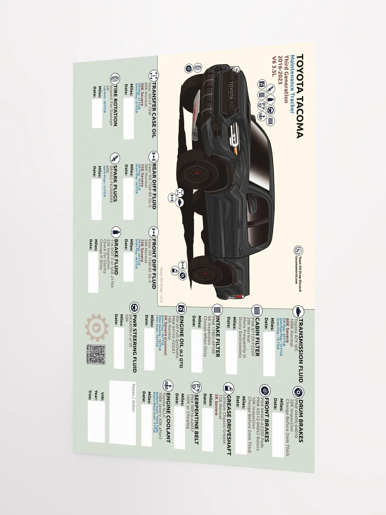 3RD GEN MAINTENANCE TRACKER V1.2 - Black product image (4)