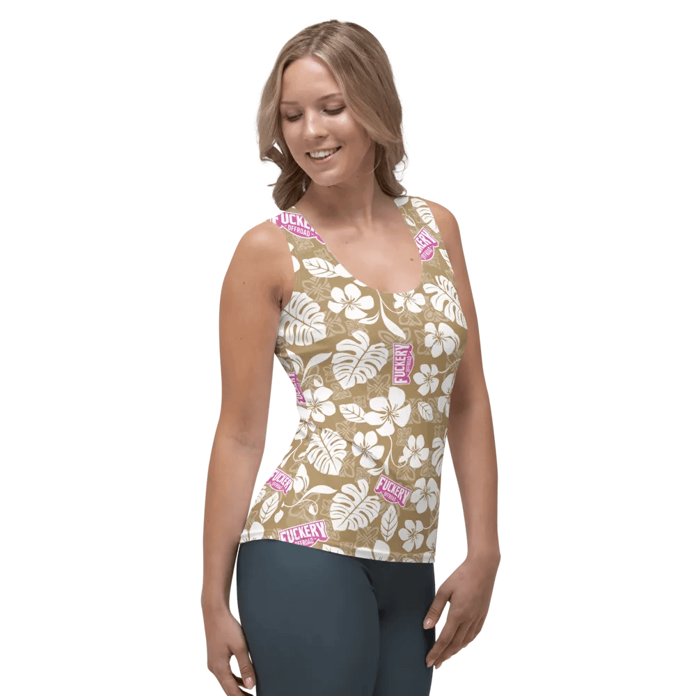 Ladies Fuckey Offroad Tank Top - Tan/Pink product image (7)