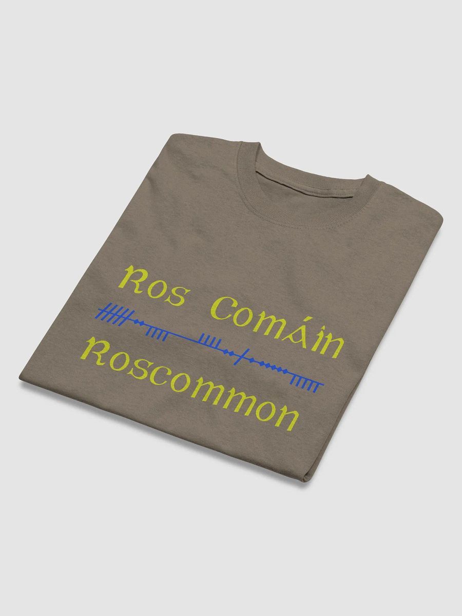 Roscommon/Ros Comáin Scholastic style Ogham printed T-shirt product image (3)