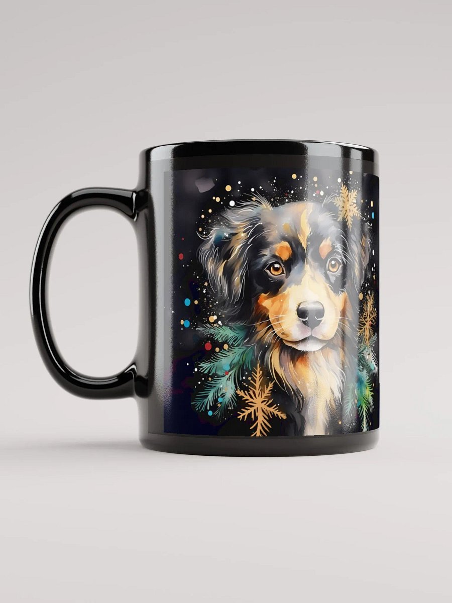 Holiday Dog Dreams Black Glossy Mug product image (6)