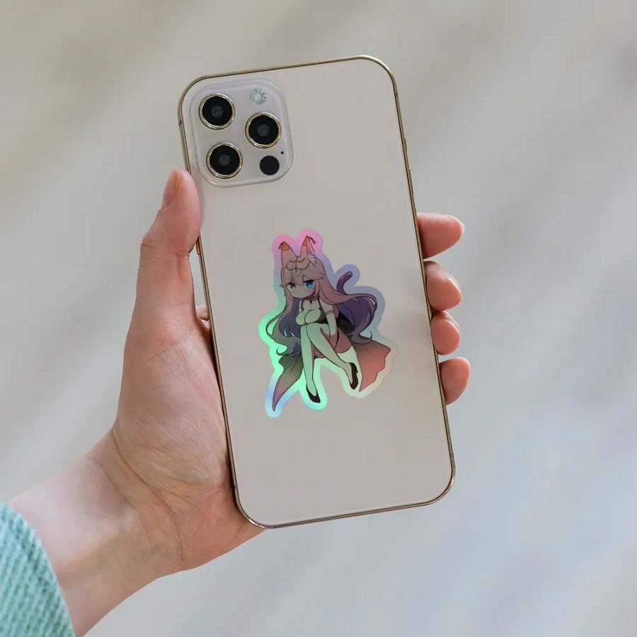 Bouncy Peach Holographic Sticker product image (6)