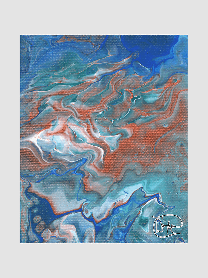 Metallic Orange Fluid Acrylic Digital Download product image (1)
