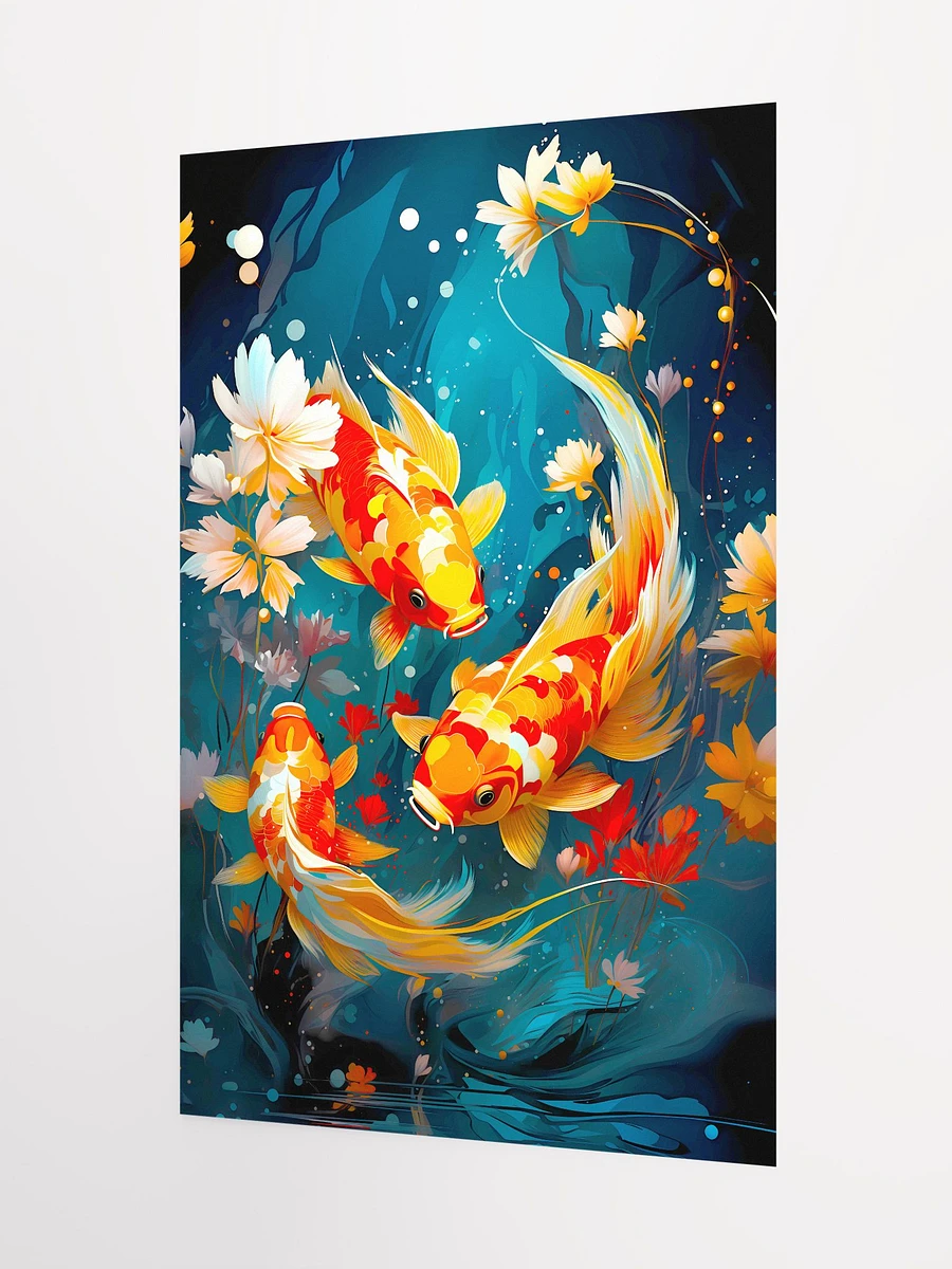 Dance of the Koi Fish: A Serene Underwater Ballet Matte Poster product image (5)