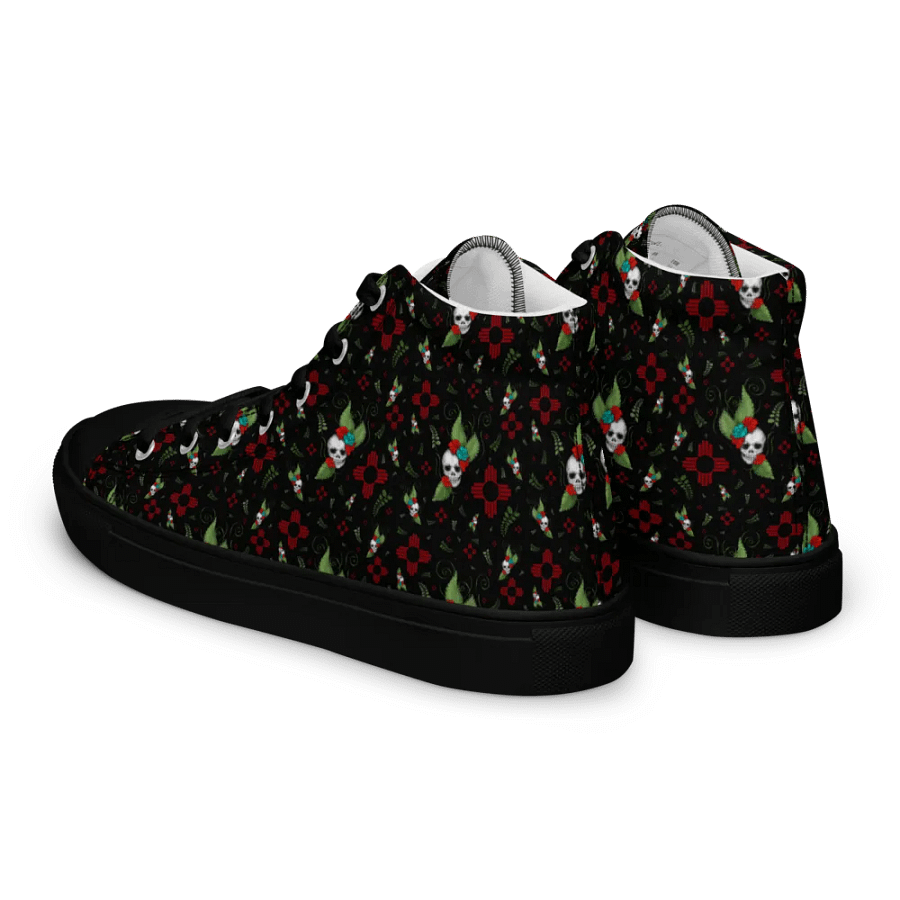 Zia Skull & Roses High Top Canvas Shoes product image (6)