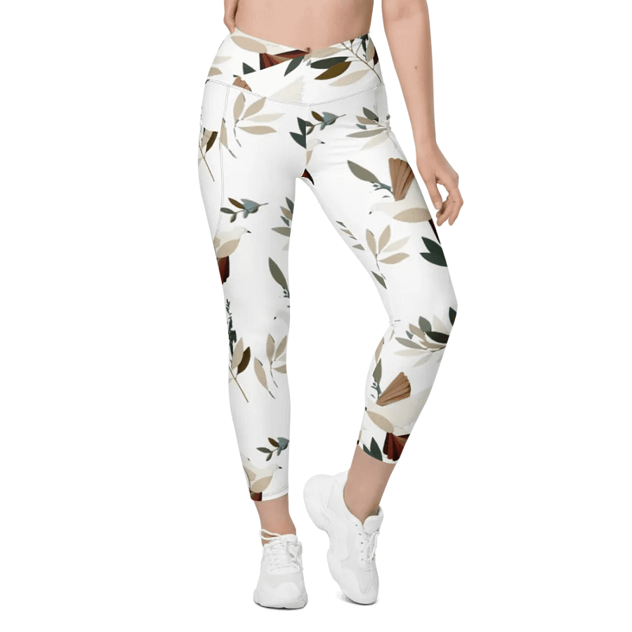 Harmony Birds Crossover Leggings with Pockets product image (10)