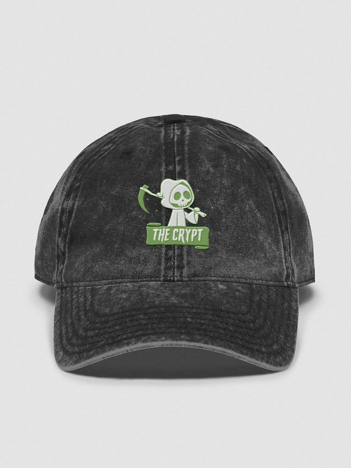 The Crypt Stream Team - Vintage Embroidered "Dad Cap" (lime) product image (1)