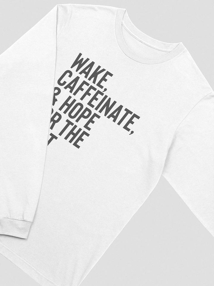 Wake & Caffeinate Long Sleeve Tee (Black) product image (2)