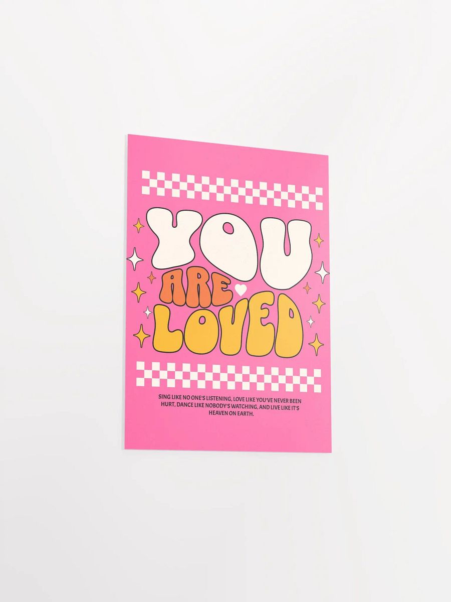YOUR ARE LOVED Retro Typography Self-love Poster product image (10)
