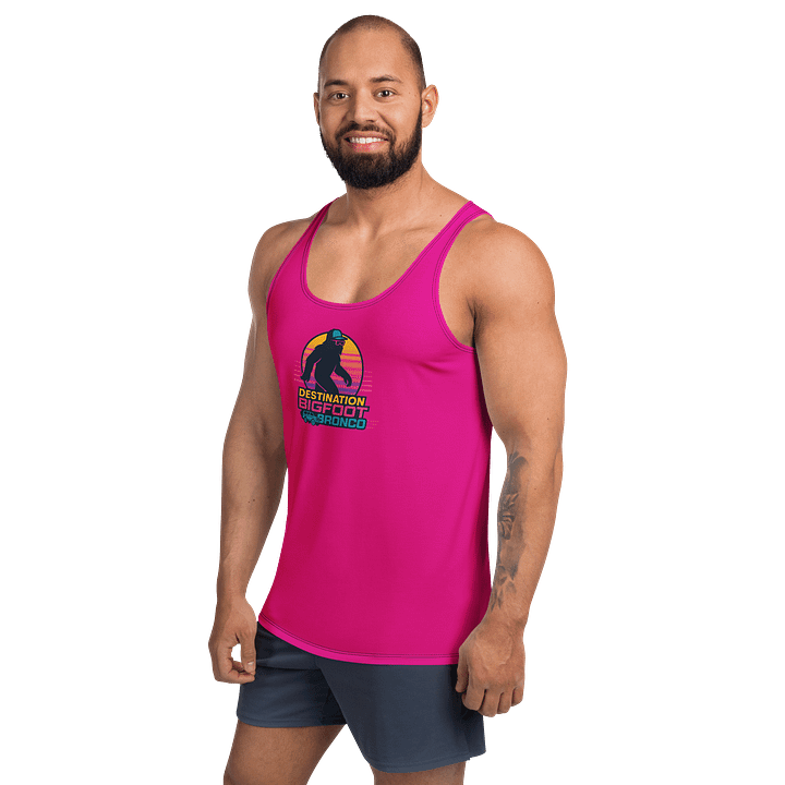 Synthsquatch Fitness Tank Top (Neon Pink) product image (2)