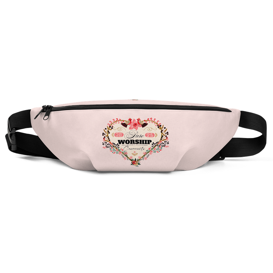 2025 "Pure Worship" Sacramento Special Convention Floral Heart Blush Pink Fanny Pack product image (1)