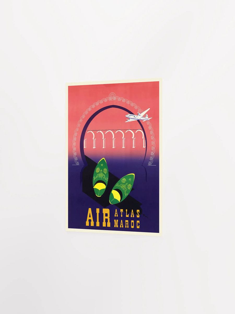 Morocco, Air Atlas, 1950s — retro travel poster, vintage travel print product image (8)