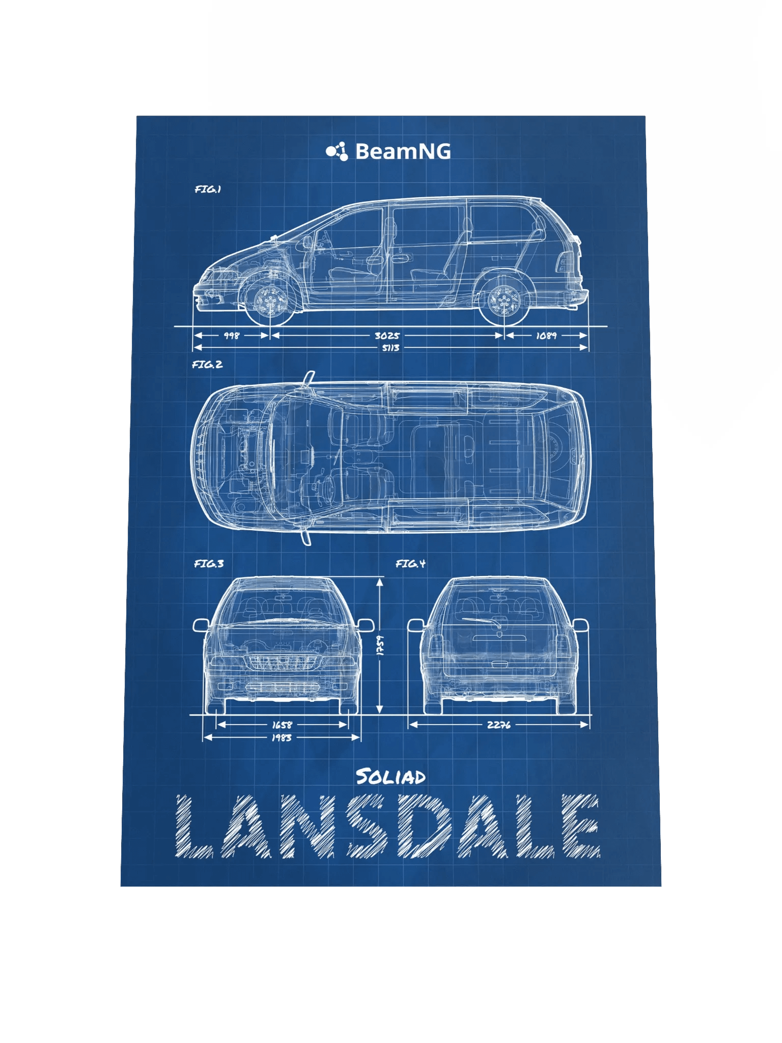 Soliad Lansdale Blueprint Poster product image (1)