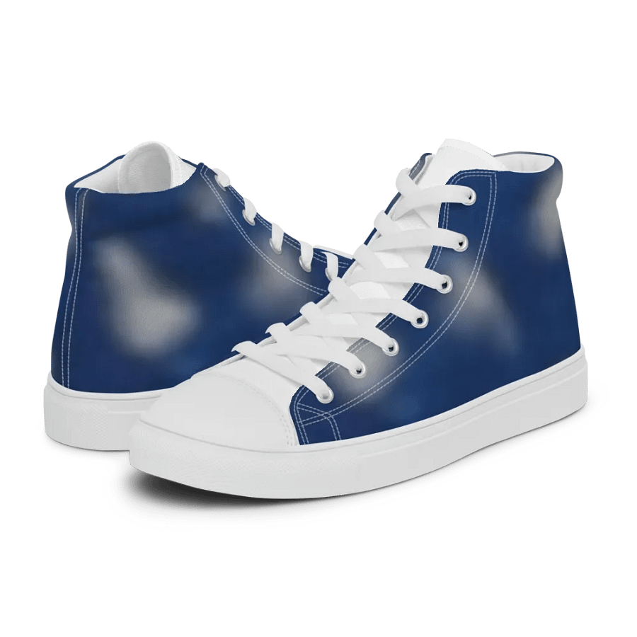 Men's cloudy blue high top canvas art sneakers / cloudy product image (11)