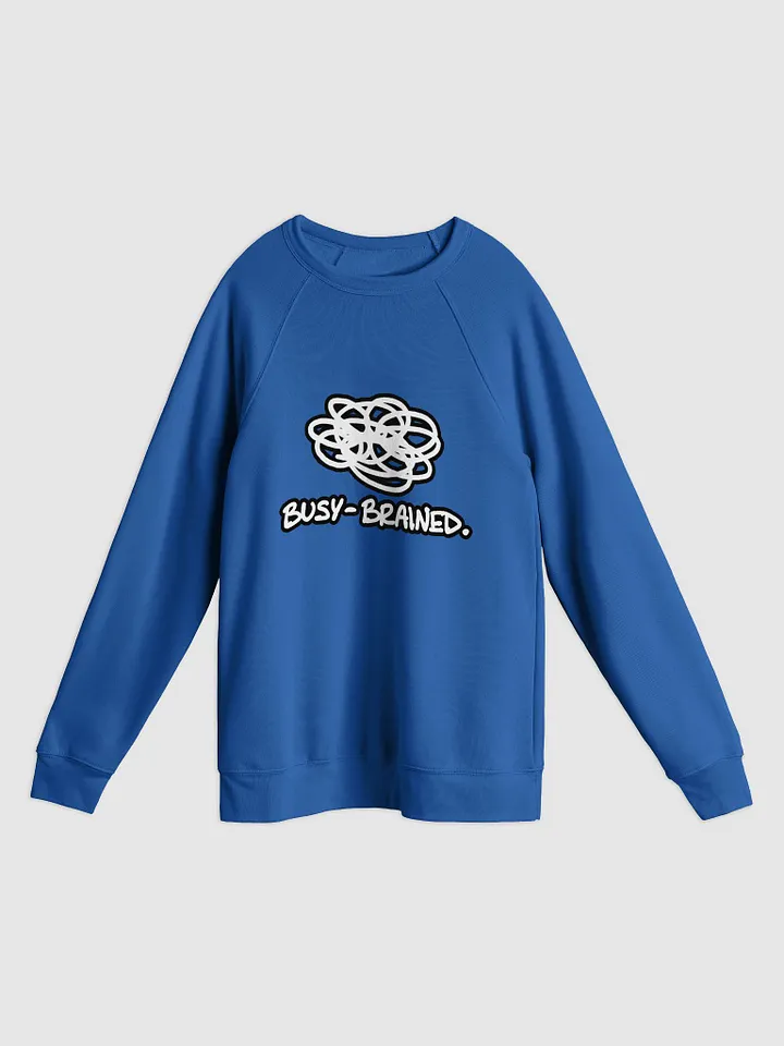 BUSY-BRAINED (lined design) Sponge Fleece Raglan Sweatshirt product image (9)