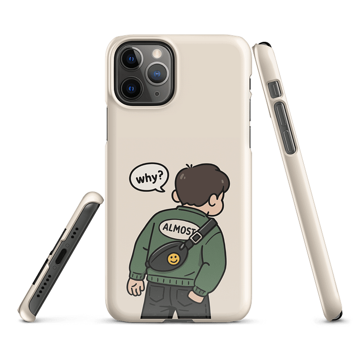 ALMOST Happy — The Mood We All Wear iPhone case product image (1)