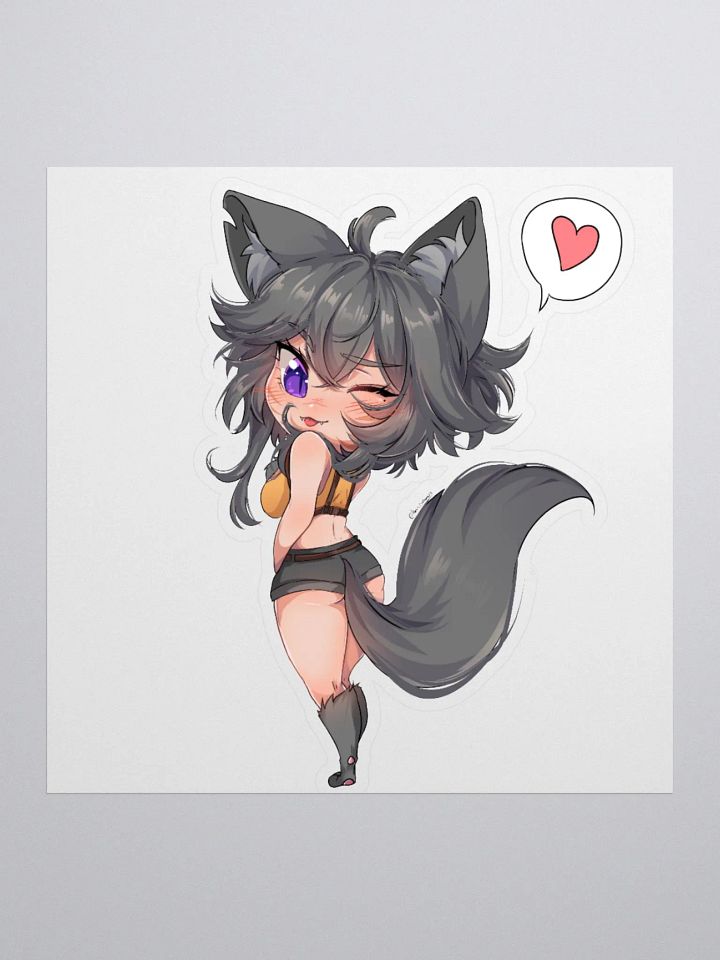 WolfcatRisi Flirty Chibi Sticker product image (1)