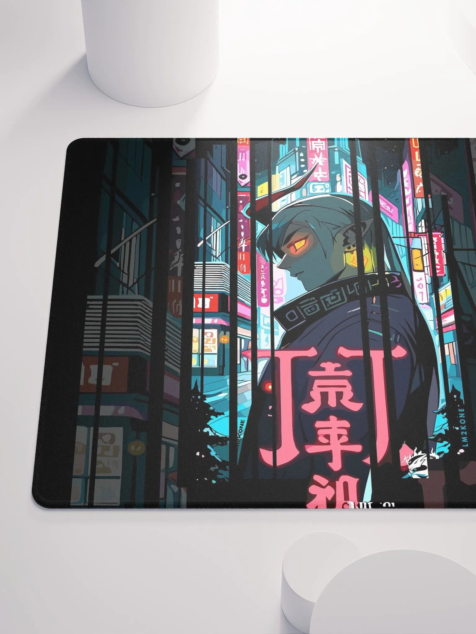 Neon Cyberpunk Gaming Mouse Pad product image (6)