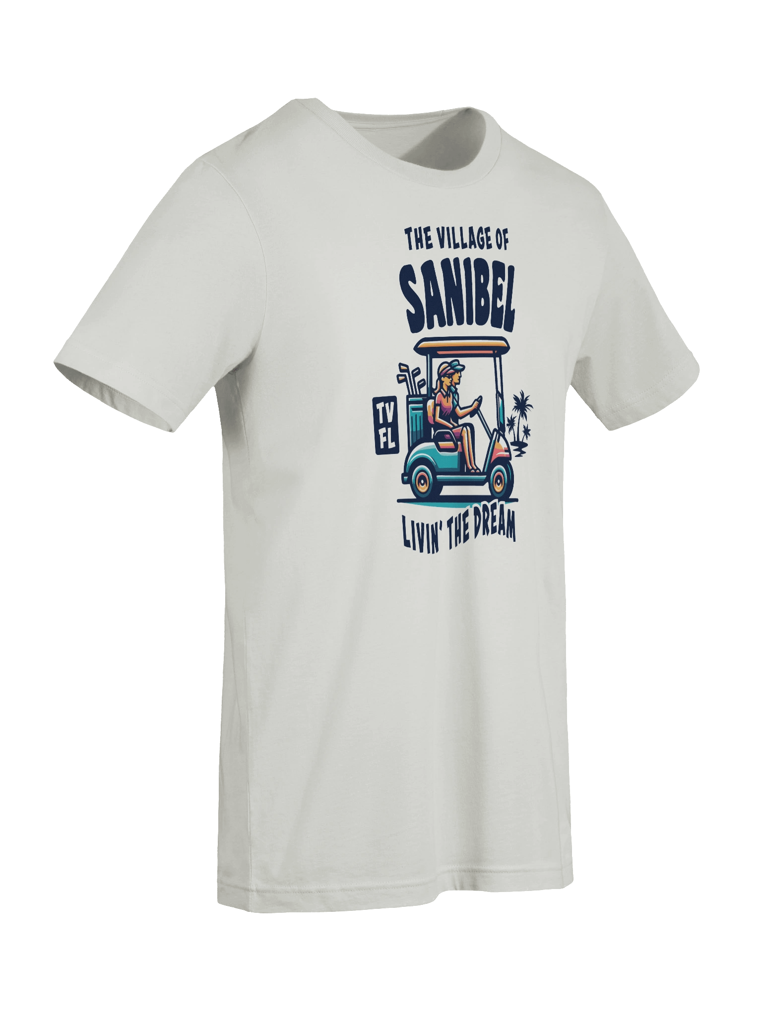 The Village of Sanibel TV FL Golf Cart Design T-Shirt product image (76)