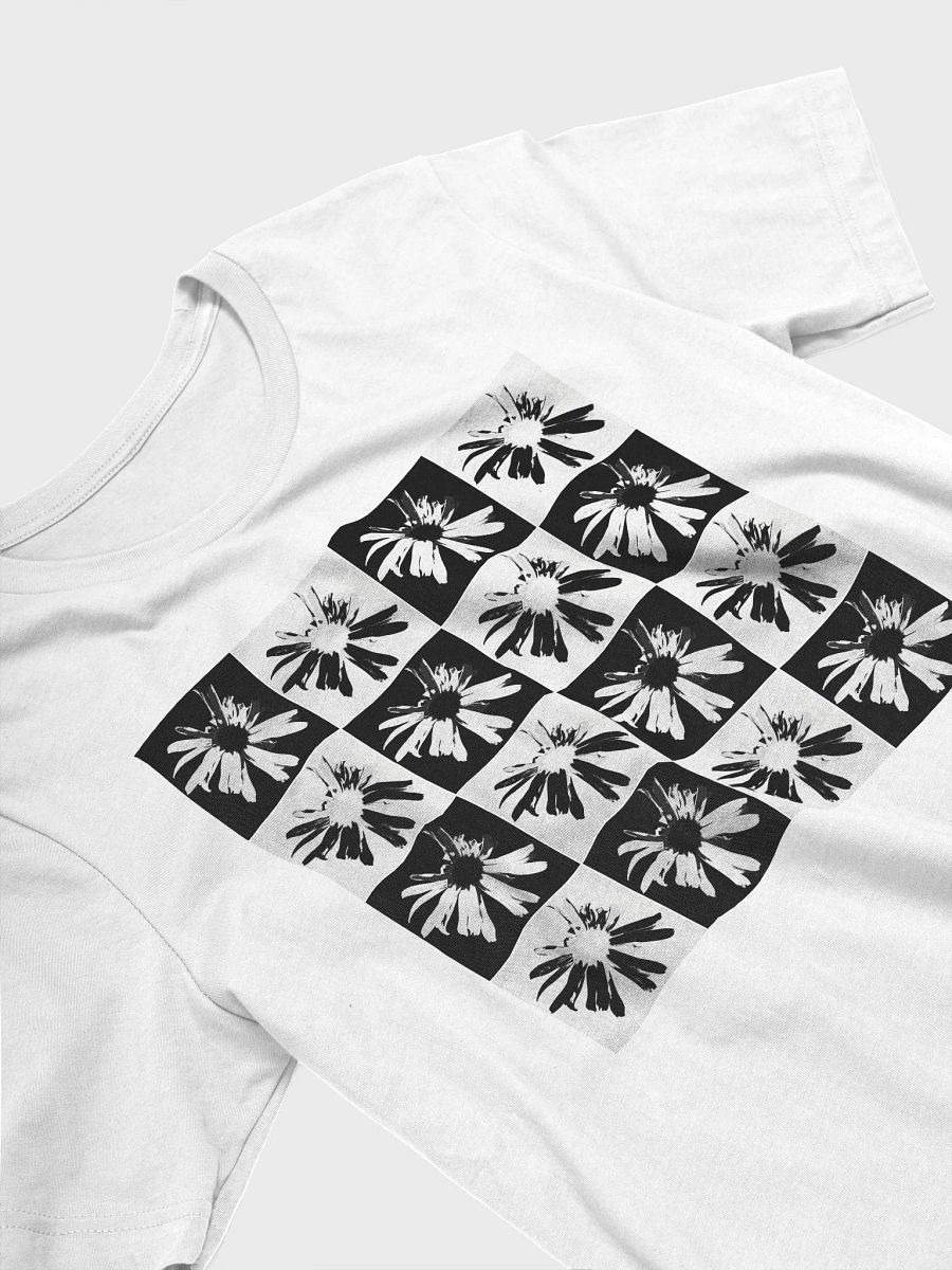 Abstract Black and White Daisy Flowers Unisex T Shirt product image (7)
