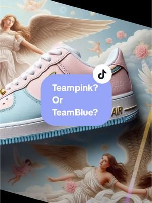 Omggg stemmen! Teampink? Or TeamBlue? Ik maakte dit digitale ontwerpen deze zal heel snel in het echt getoond worden!  #teampink #teamblue #vote #airforce1 #aiart #ai #aidesign 