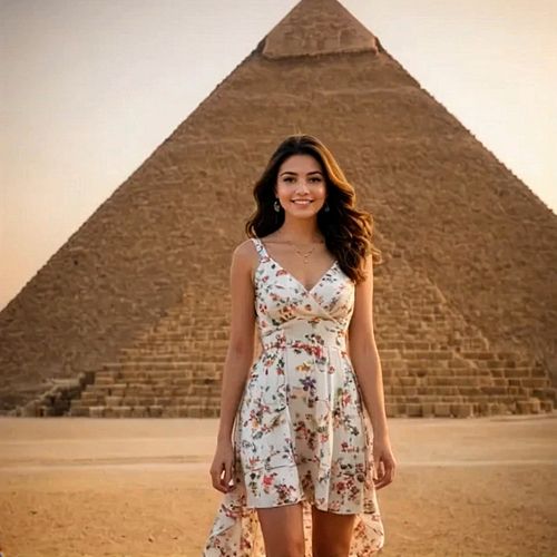 Feeling humbled and awestruck by the Great Pyramids of Giza 🇪🇬✨ A timeless wonder that leaves you speechless. 
#beautyfashion...