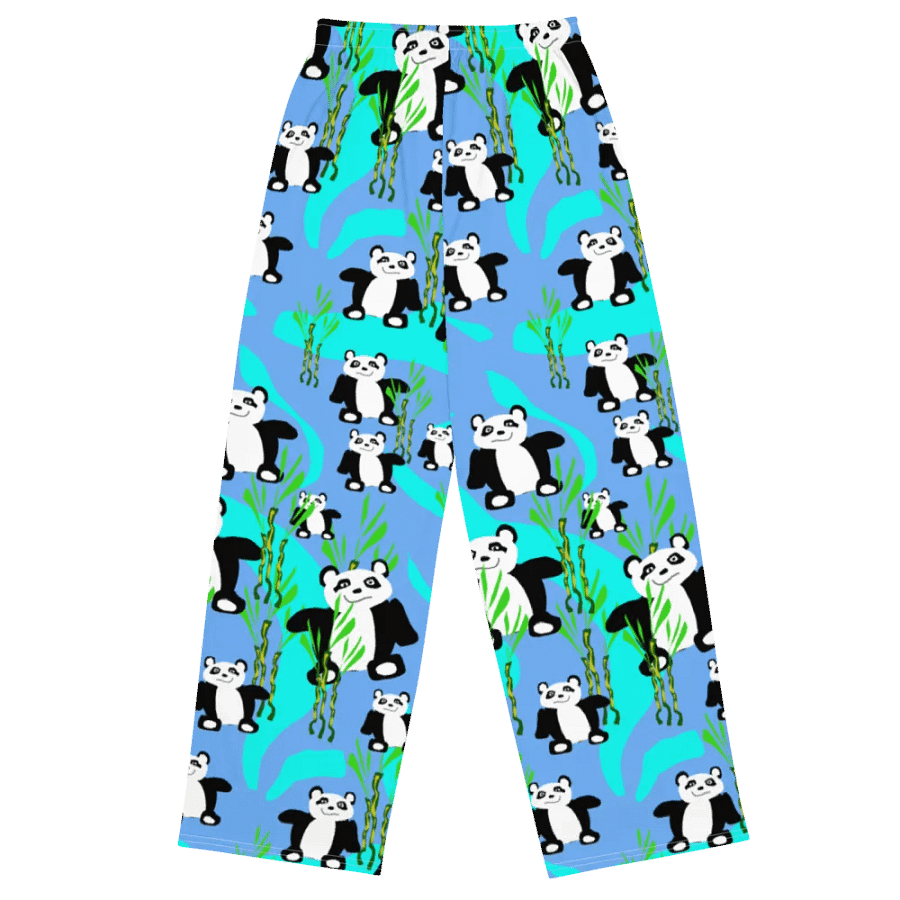 Panda Bears Pattern Wideleg Pants product image (3)