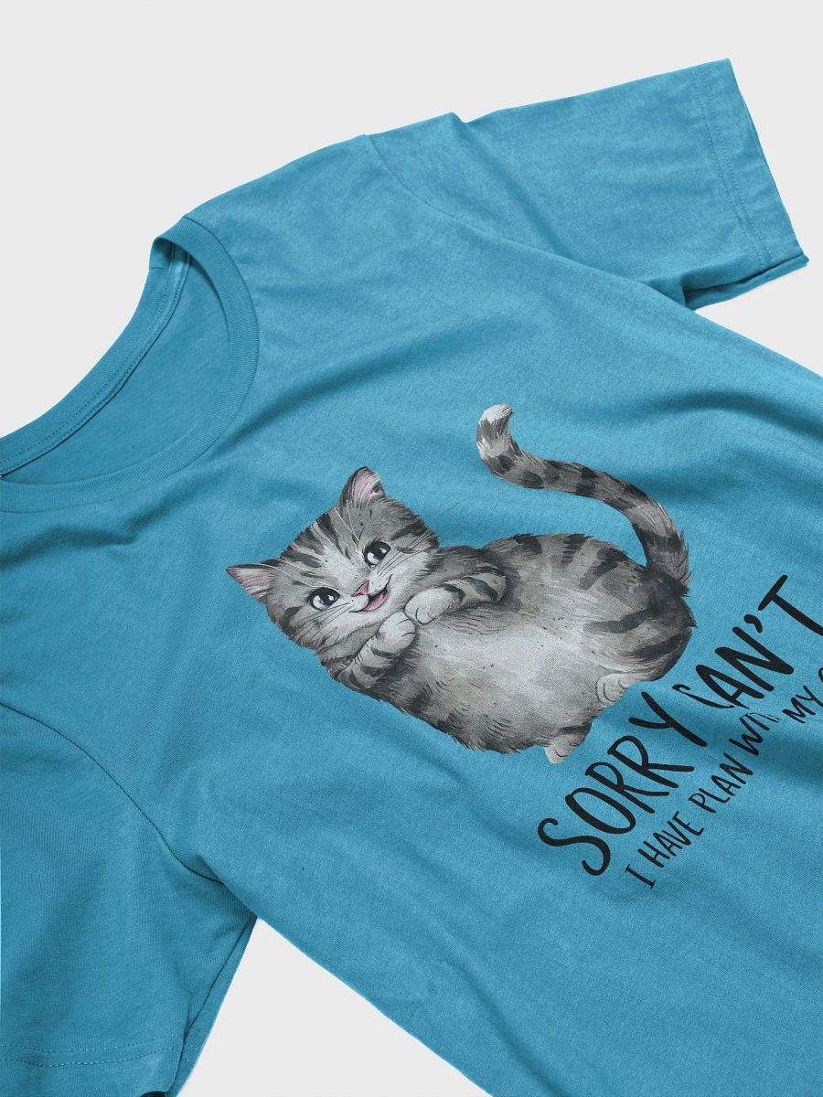 Funny Cat Lover T-Shirt - 'Sorry Can't, I Have Plans with My Cat' Design product image (6)