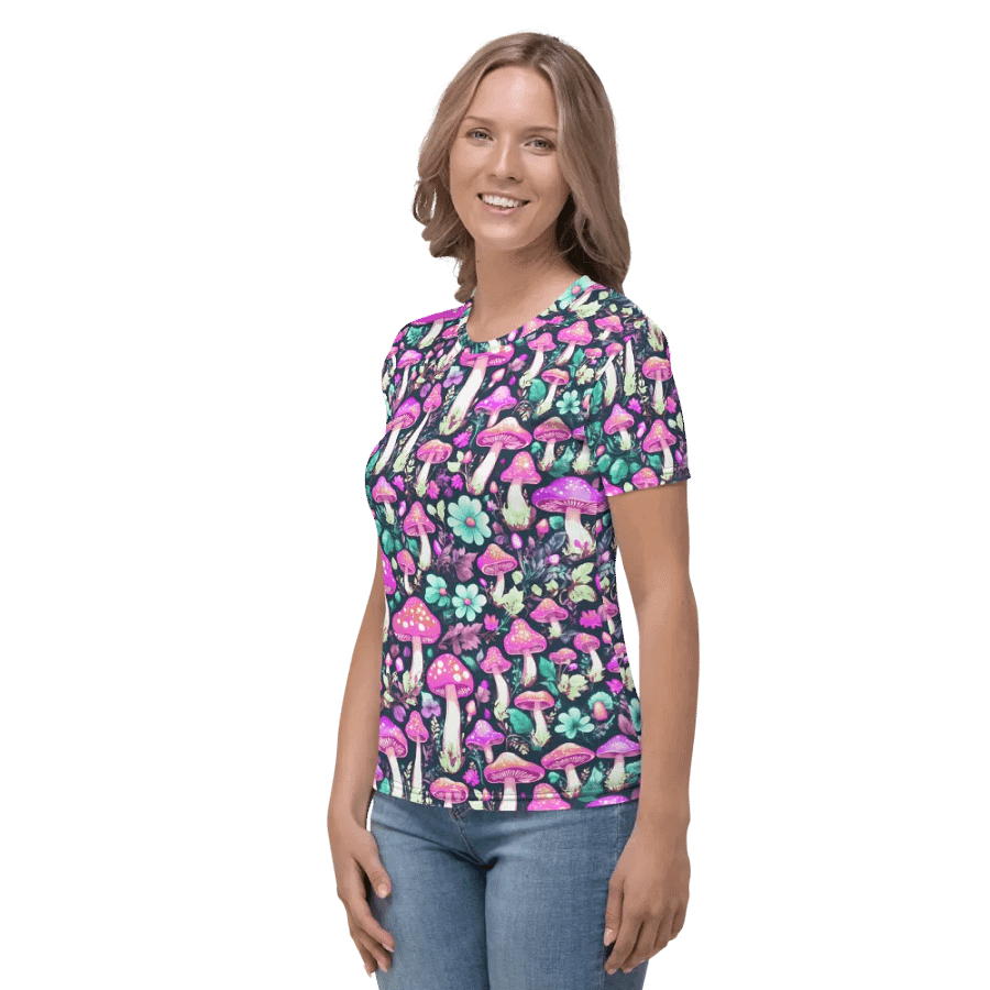 Mushroom Pattern All Over Print T-shirt product image (5)