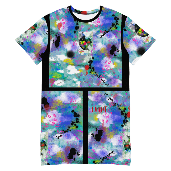 SplatterWear #3 T-Shirt Dress/Aquatic product image (1)