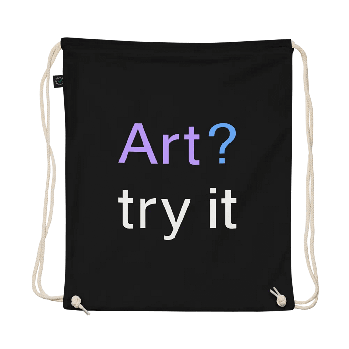 Try Art Drawstring bag product image (1)