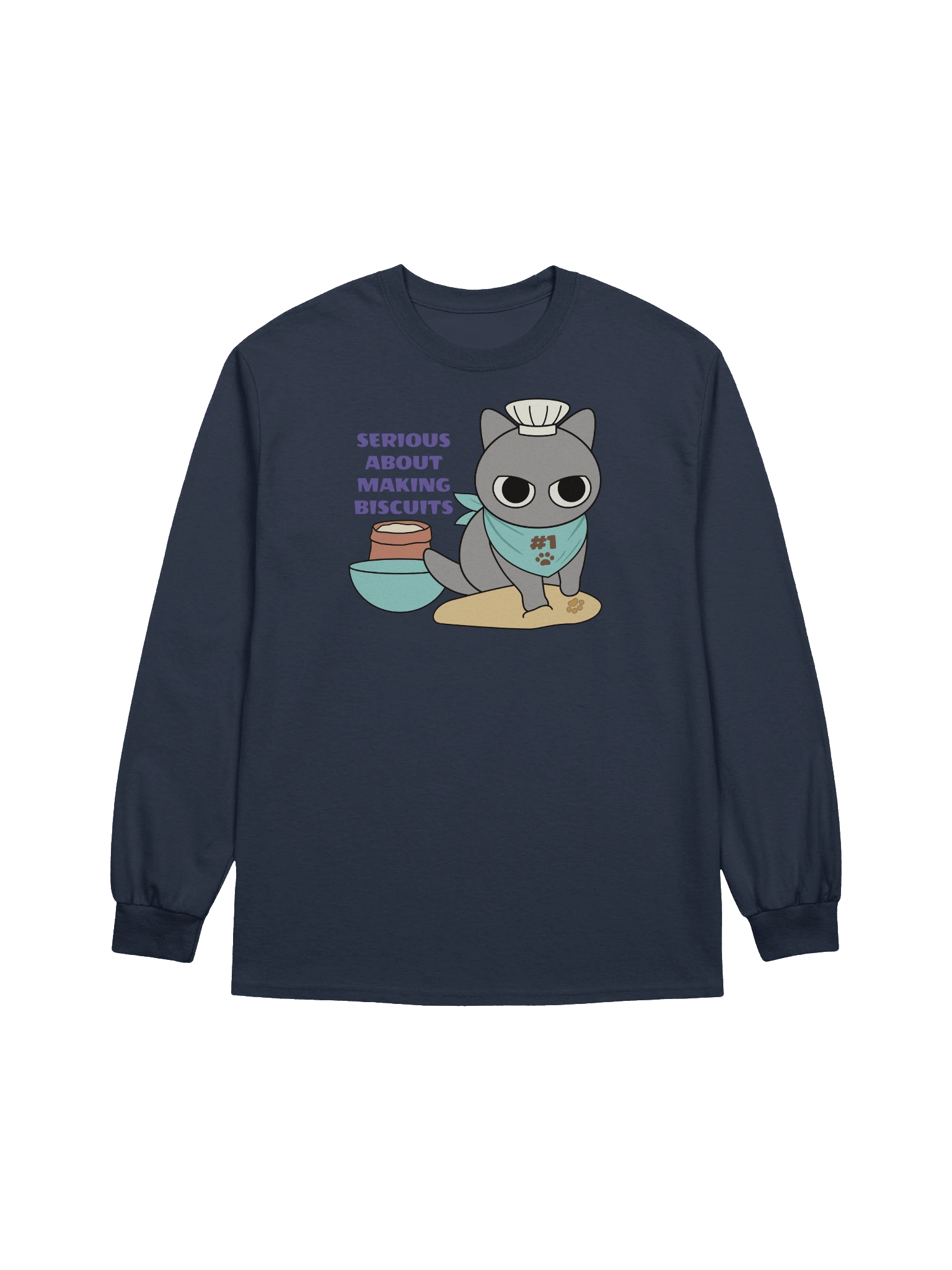 Biscuit Cat - Unisex Adult Long Sleeve T-shirt product image (1)