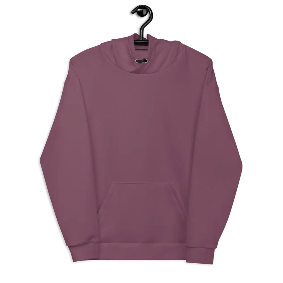 Plain Deep Purplish Red Soft Summer Unisex Recycled Polyester Heavyweight Premium Hoodie by Treasure Pie product image (8)