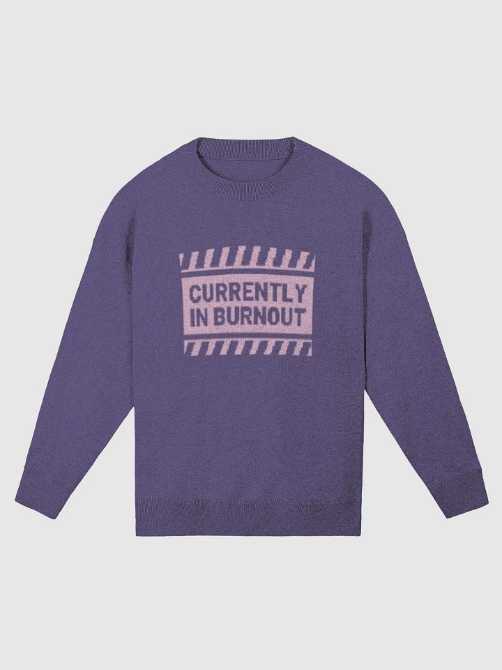 CURRENTLY IN BURNOUT (lg. design, lilac and violet) knitwear relaxed crewneck product image (5)