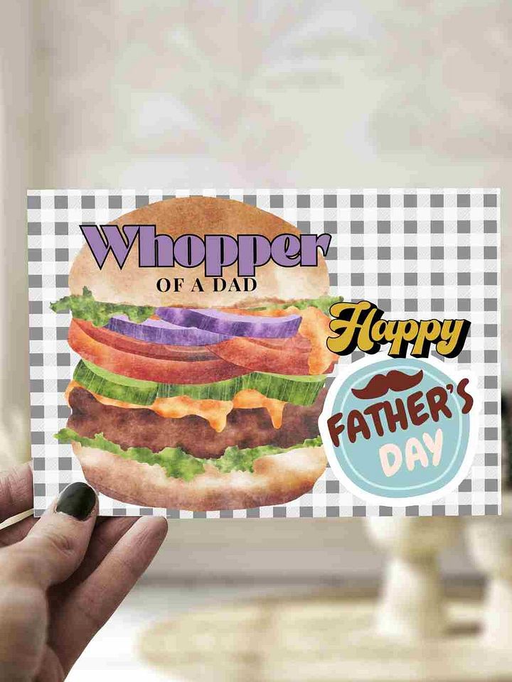 Whopper of a Dad Father's Day Greeting Card product image (1)
